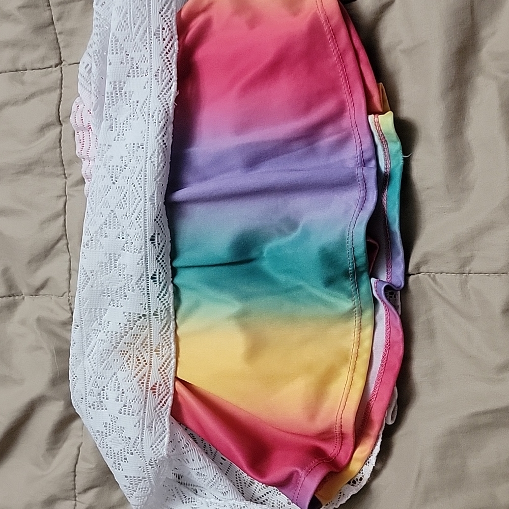 Healthtex White Over Rainbow Girl Skort/Skirt - Picture 2 of 8